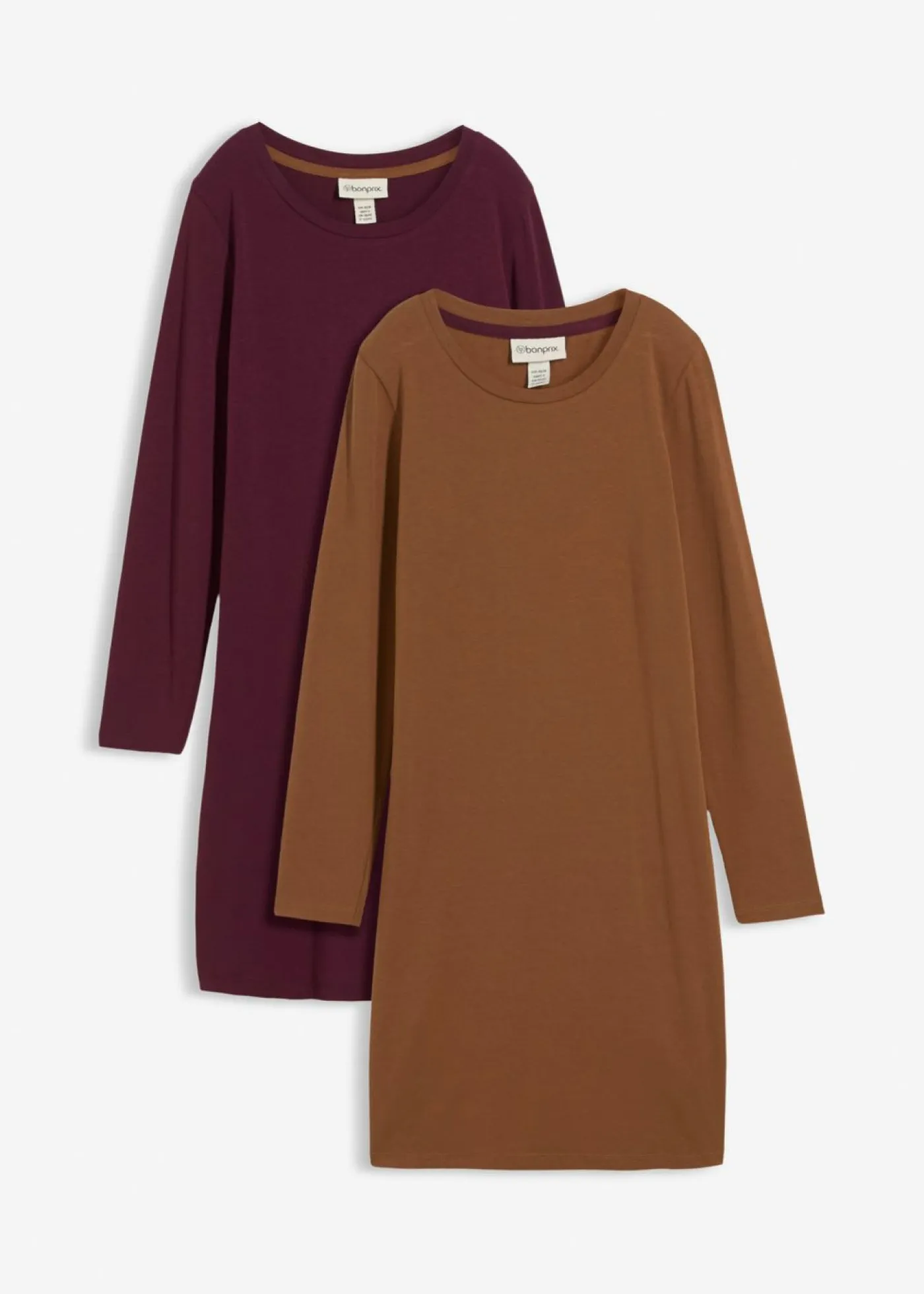 Mujer bonprix bonprix Vestido ajustado de punto (2 unidades)