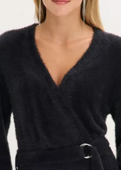 Mujer bonprix bonprix Vestido ajustado de punto con accesorio