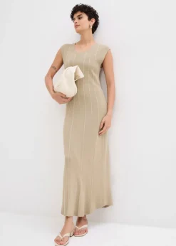 Mujer bonprix bonprix Vestido ajustado de punto de mezcla de viscosa
