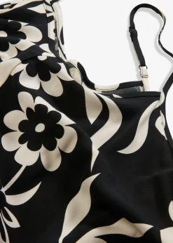 bonprix bonprix Vestidos>Vestido ancho de tirantes de viscosa fluida Negro