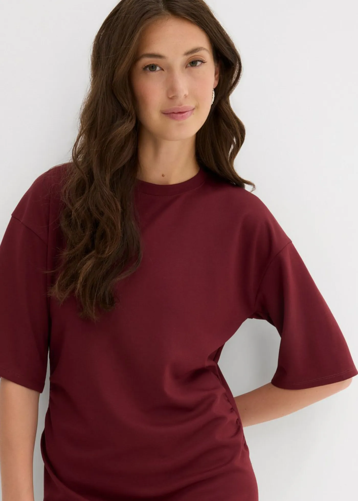 bonprix bonprix Vestidos>Vestido ancho tipo camiseta rojo avellana