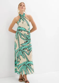 Mujer bonprix bonprix Vestido anudado al cuello con corte en A