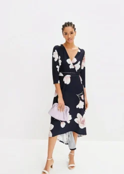 Mujer bonprix bonprix Vestido asimétrico de punto con cordón