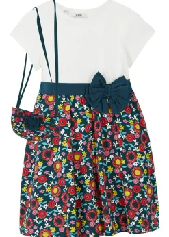 Niños bonprix bonprix Vestido camisero + bolso (2 unidades) de algodón orgánico puro