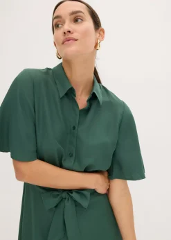 Mujer bonprix bonprix Vestido camisero con cordón