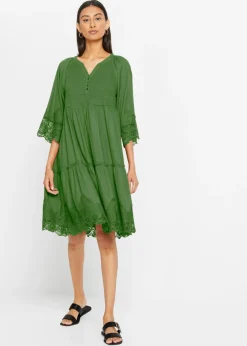 Mujer bonprix bonprix Vestido camisero con encaje