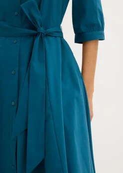 Mujer bonprix bonprix Vestido camisero con encaje y cordón