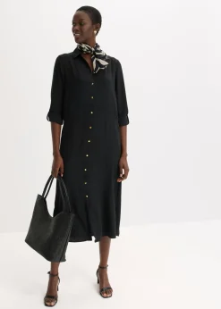 Mujer bonprix bonprix Vestido camisero con encaje en escalera