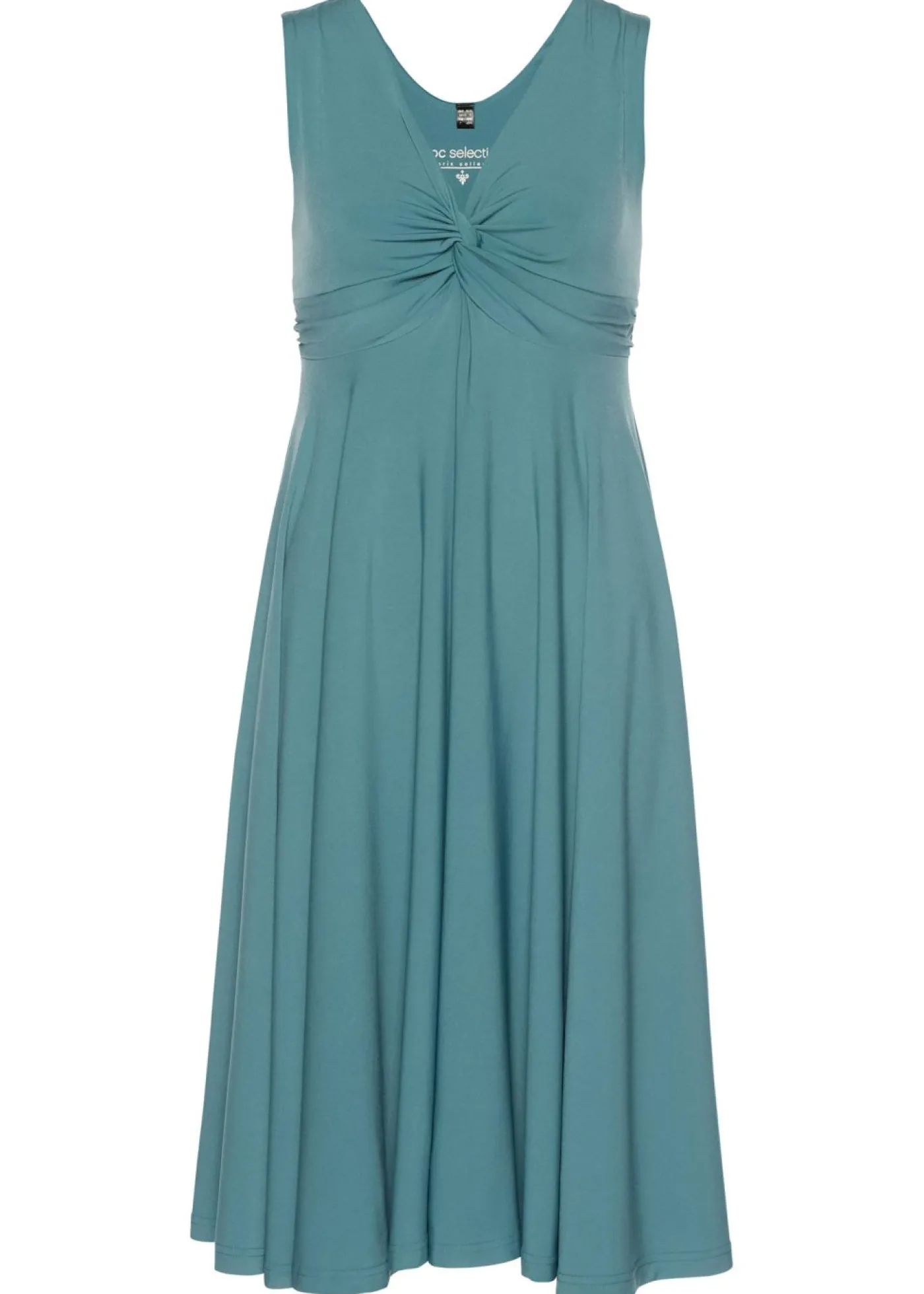 bonprix bonprix Vestidos>Vestido camisero con escote en V Turquesa cobalto mate