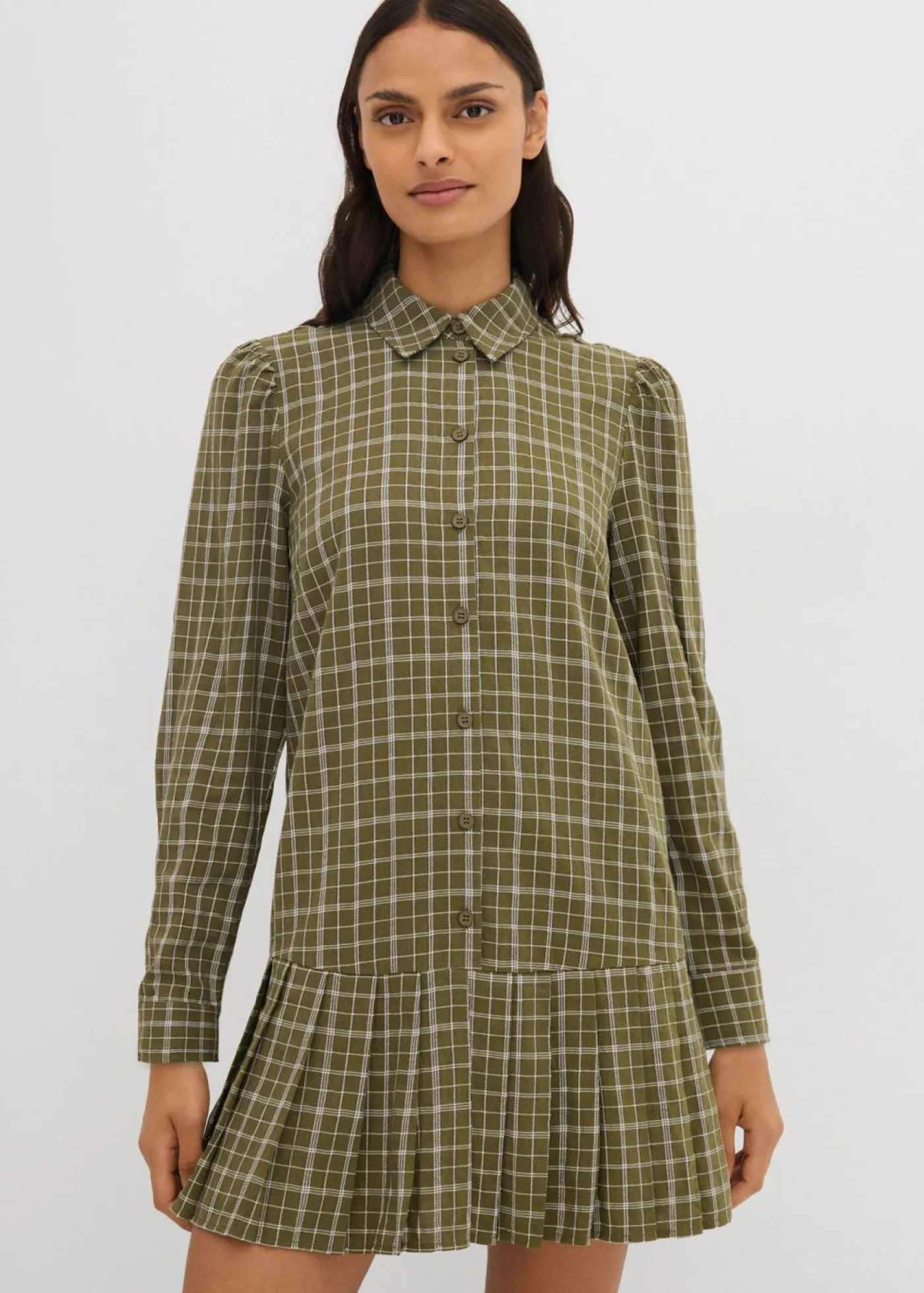 Mujer bonprix bonprix Vestido camisero con estampado de cuadros