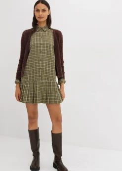 Mujer bonprix bonprix Vestido camisero con estampado de cuadros