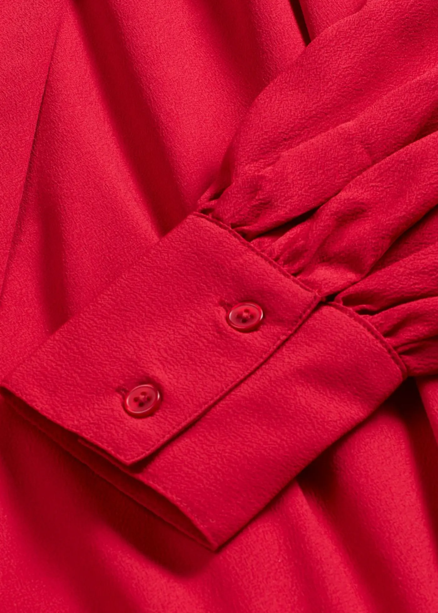 bonprix bonprix Vestidos>Vestido camisero con lazo en el cuello rojo cayena