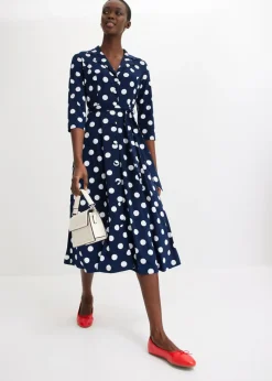 Mujer bonprix bonprix Vestido camisero con lazo (2 piezas)