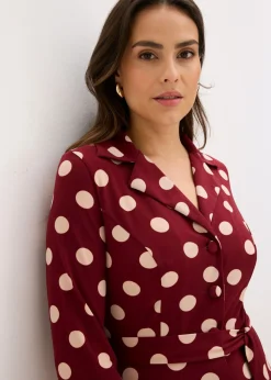 Mujer bonprix bonprix Vestido camisero con lazo (2 piezas)