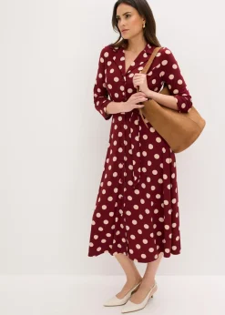 Mujer bonprix bonprix Vestido camisero con lazo (2 piezas)