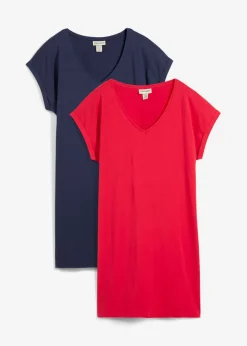 Mujer bonprix bonprix Vestido camisero de algodón orgánico puro (2 unidades)