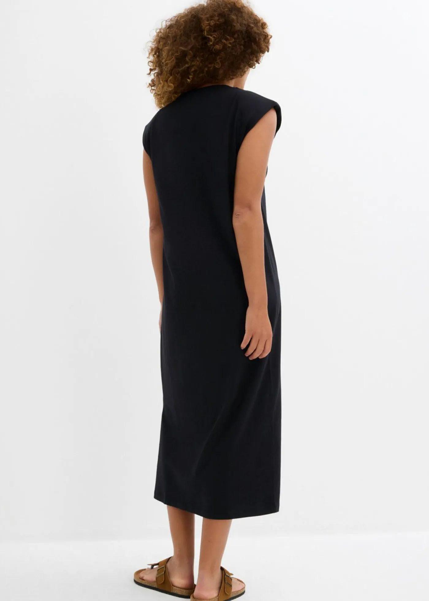 bonprix bonprix Básicos|Vestidos>Vestido camisero de algodón orgánico puro Negro