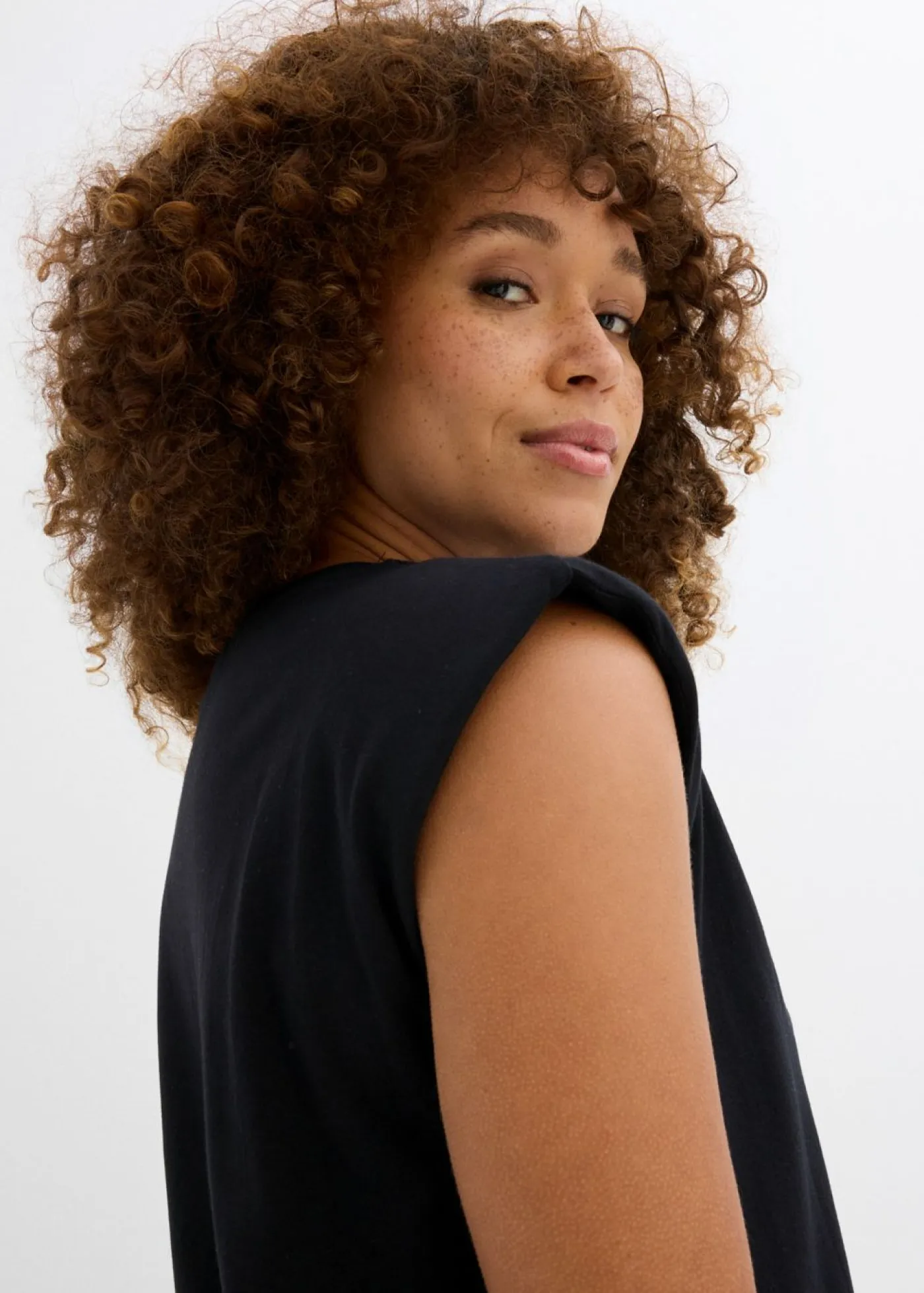 bonprix bonprix Básicos|Vestidos>Vestido camisero de algodón orgánico puro Negro