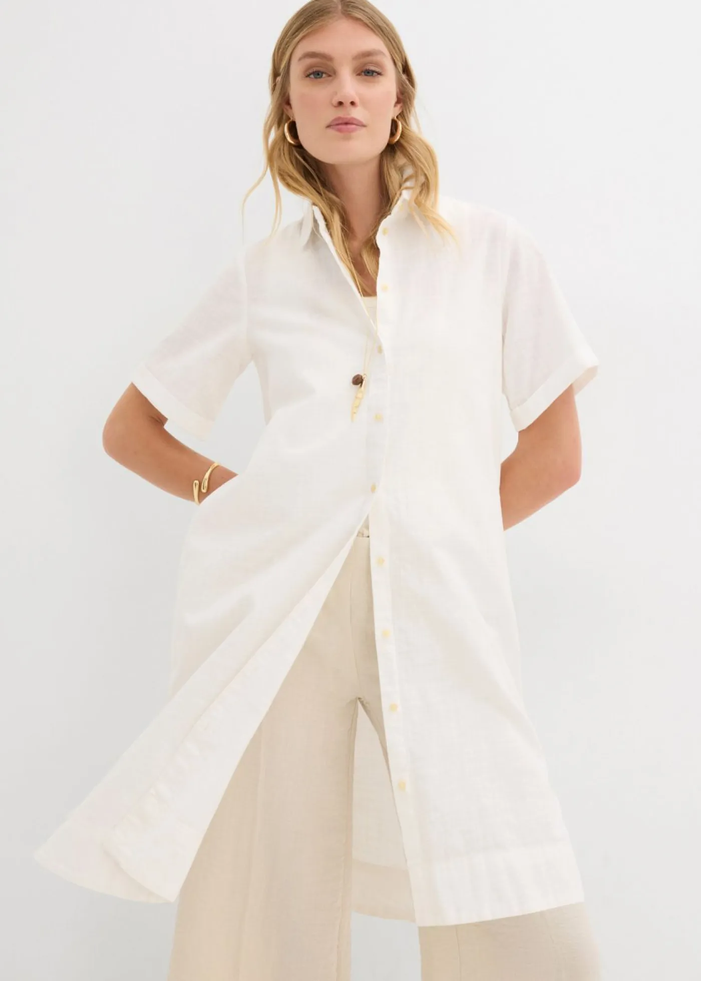 Mujer bonprix bonprix Vestido camisero de algodón puro