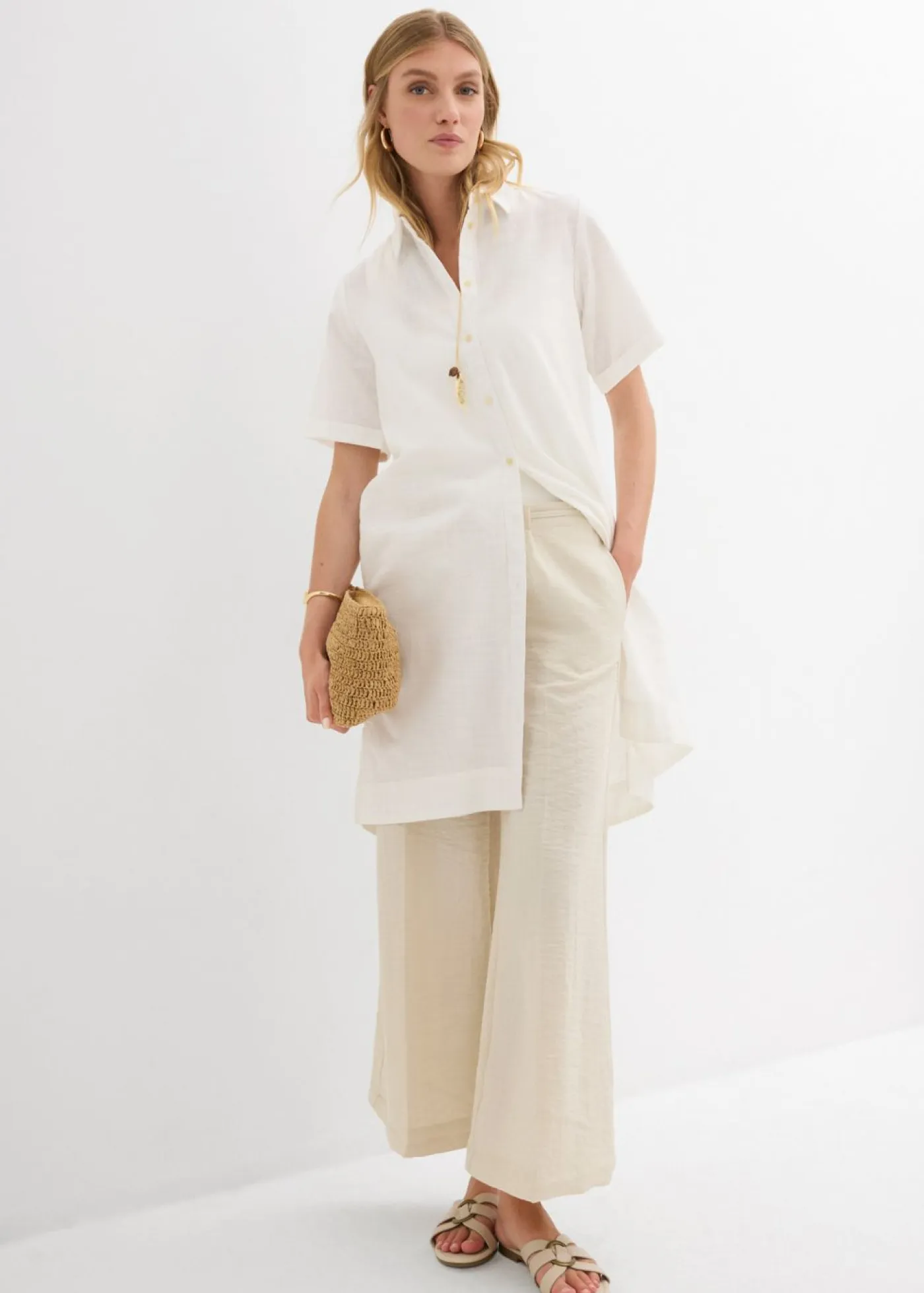 Mujer bonprix bonprix Vestido camisero de algodón puro