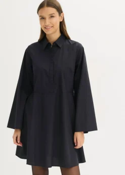 bonprix bonprix Vestidos>Vestido camisero de algodón puro Negro