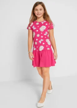 bonprix bonprix Ropa 9 A 16 Años·Vestidos Y Monos>Vestido camisero de algodón orgánico puro fucsia