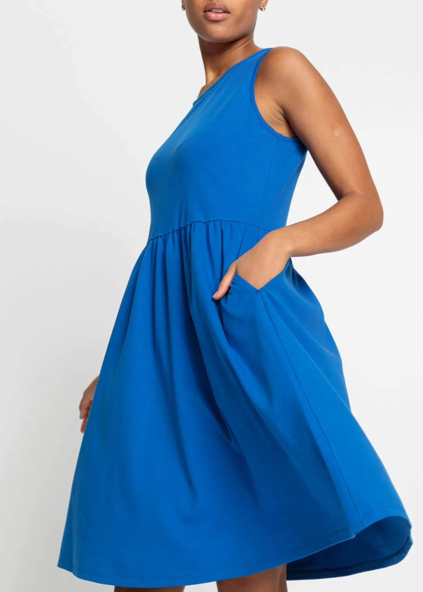 bonprix bonprix Vestidos>Vestido camisero de algodón puro con bolsillos Azur