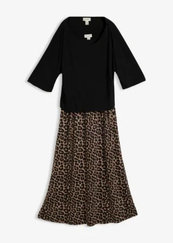 bonprix bonprix Vestidos|Novedades>Vestido camisero de algodón puro Negro