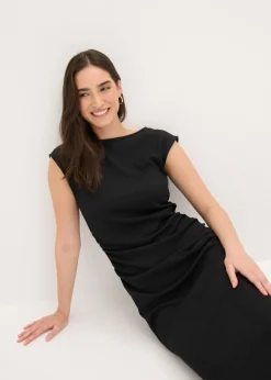 Mujer bonprix bonprix Vestido camisero de crepé estructurado