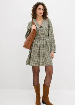 Mujer bonprix bonprix Vestido camisero de mezcla de algodón