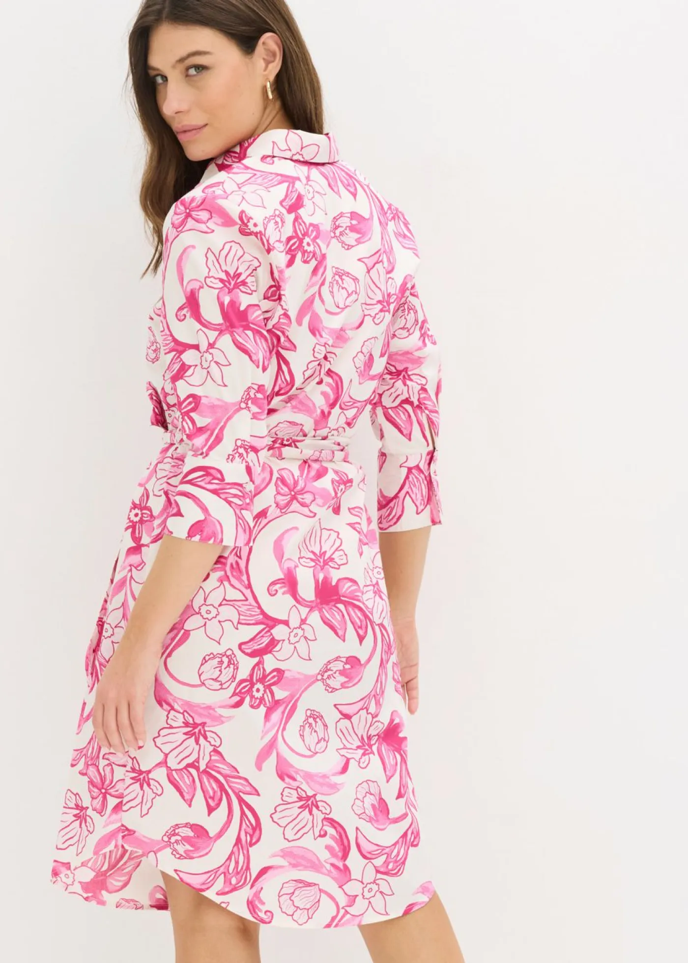 Mujer bonprix bonprix Vestido camisero de mezcla de algodón