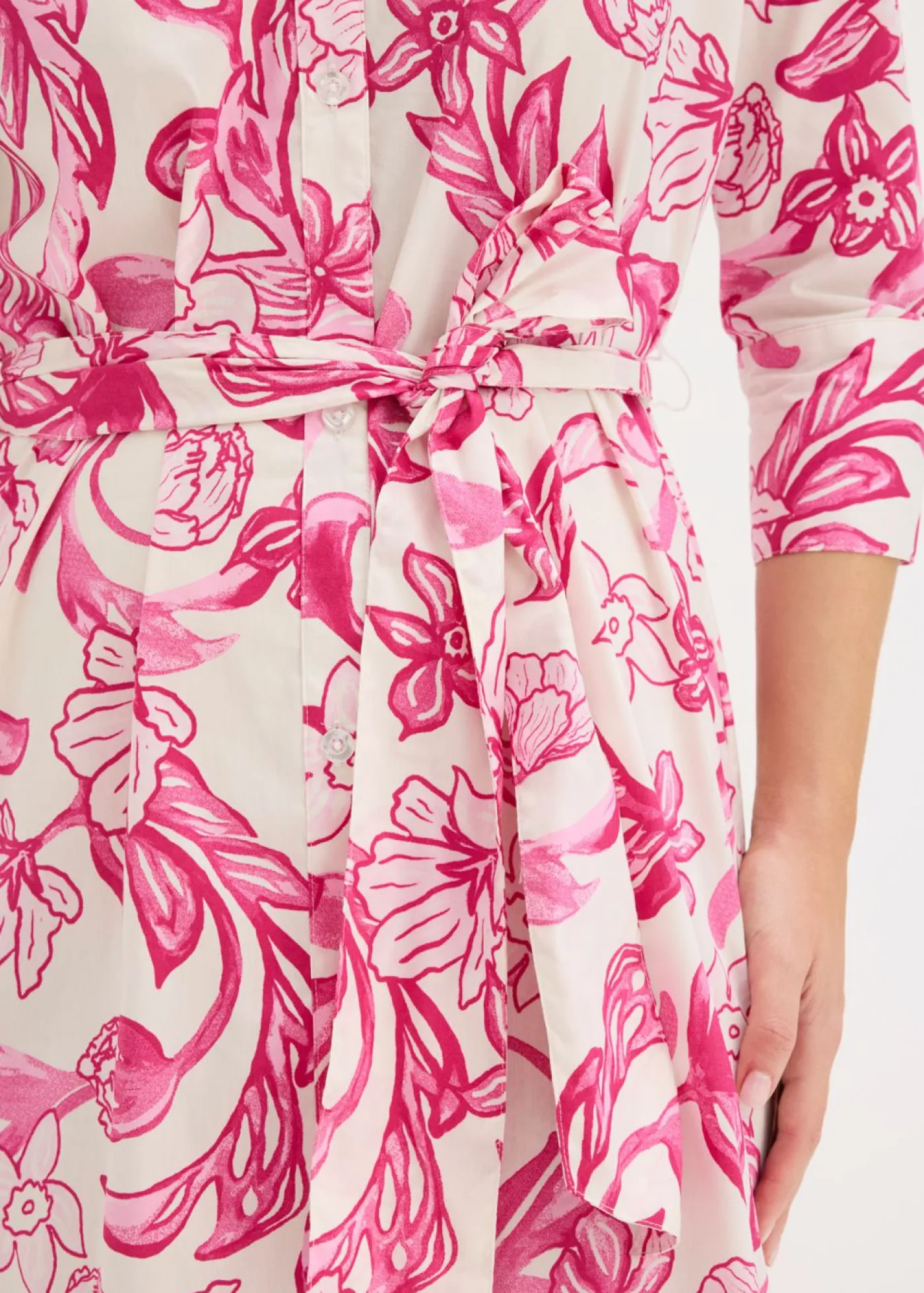 Mujer bonprix bonprix Vestido camisero de mezcla de algodón