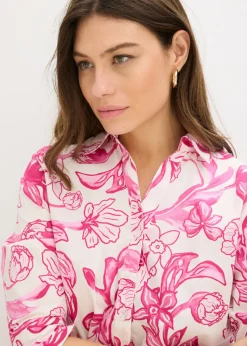 Mujer bonprix bonprix Vestido camisero de mezcla de algodón