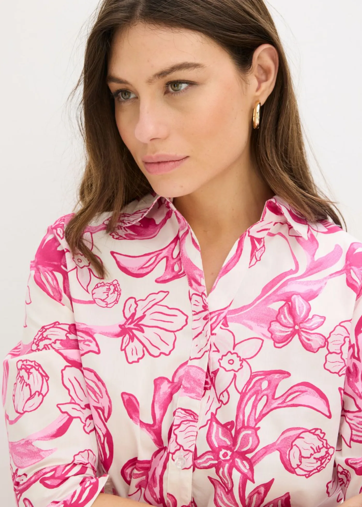 Mujer bonprix bonprix Vestido camisero de mezcla de algodón