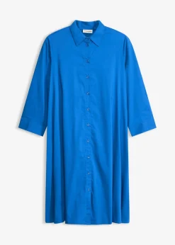 bonprix bonprix Vestidos|Novedades>Vestido camisero de popelín Azul ártico