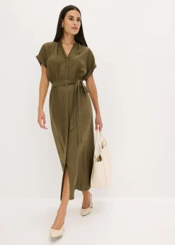 Mujer bonprix bonprix Vestido camisero de viscosa fluida