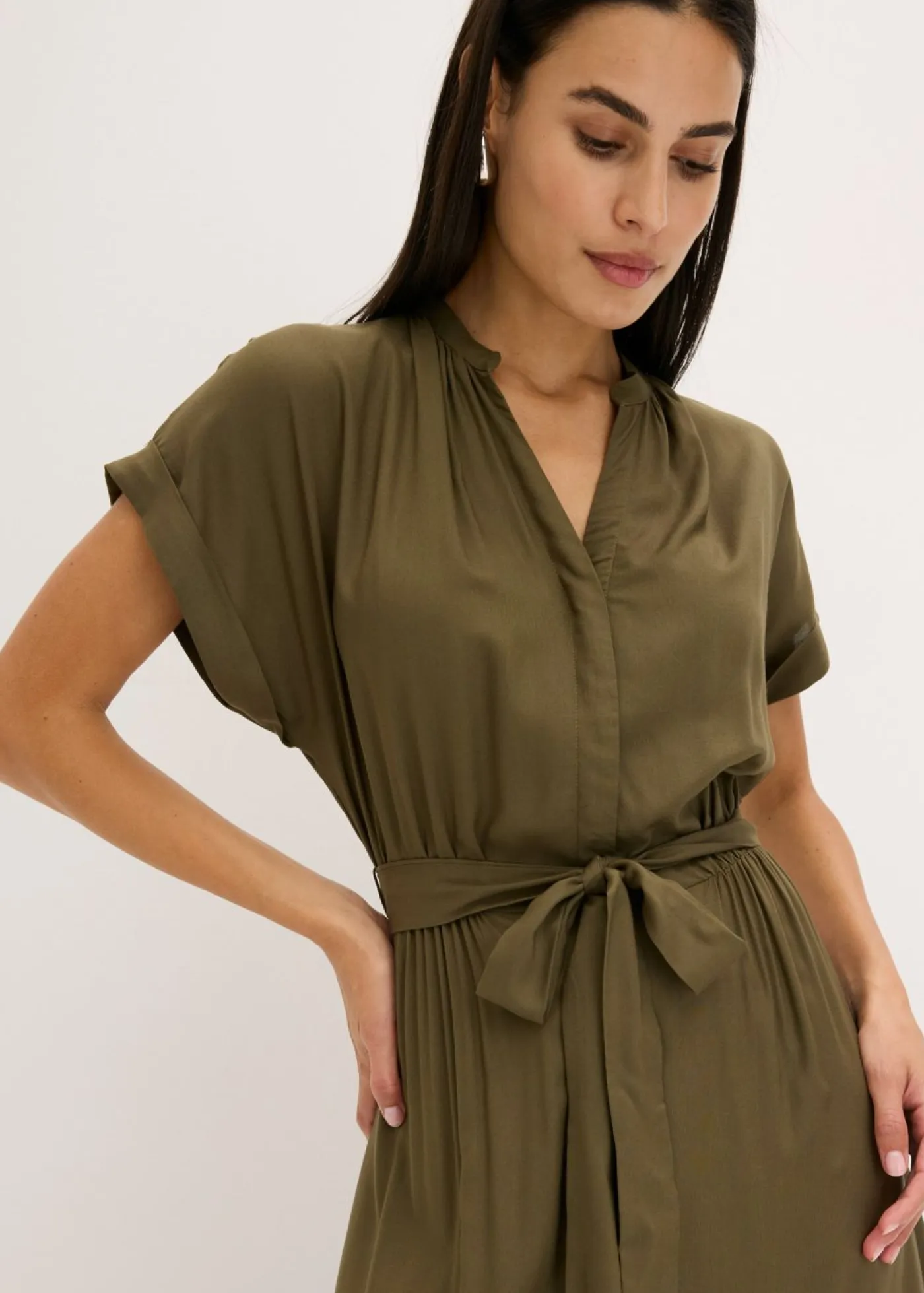 Mujer bonprix bonprix Vestido camisero de viscosa fluida