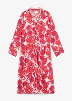 bonprix bonprix Vestidos>Vestido camisero de viscosa fluida Pink lady