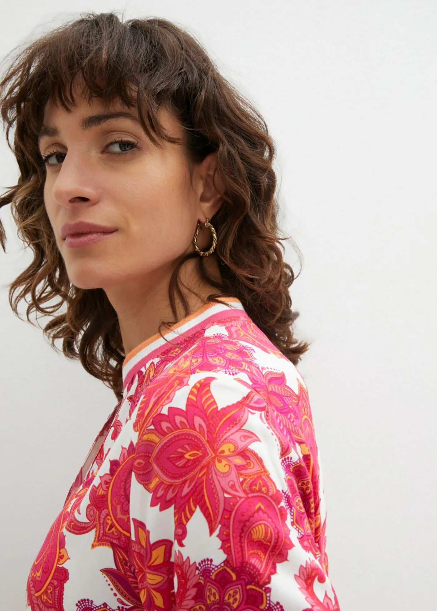 bonprix bonprix Vestidos>Vestido camisero de viscosa fluida Pink lady