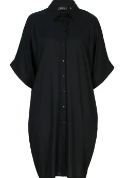 bonprix bonprix Esenciales|Vestidos>Vestido camisero de viscosa fina Negro