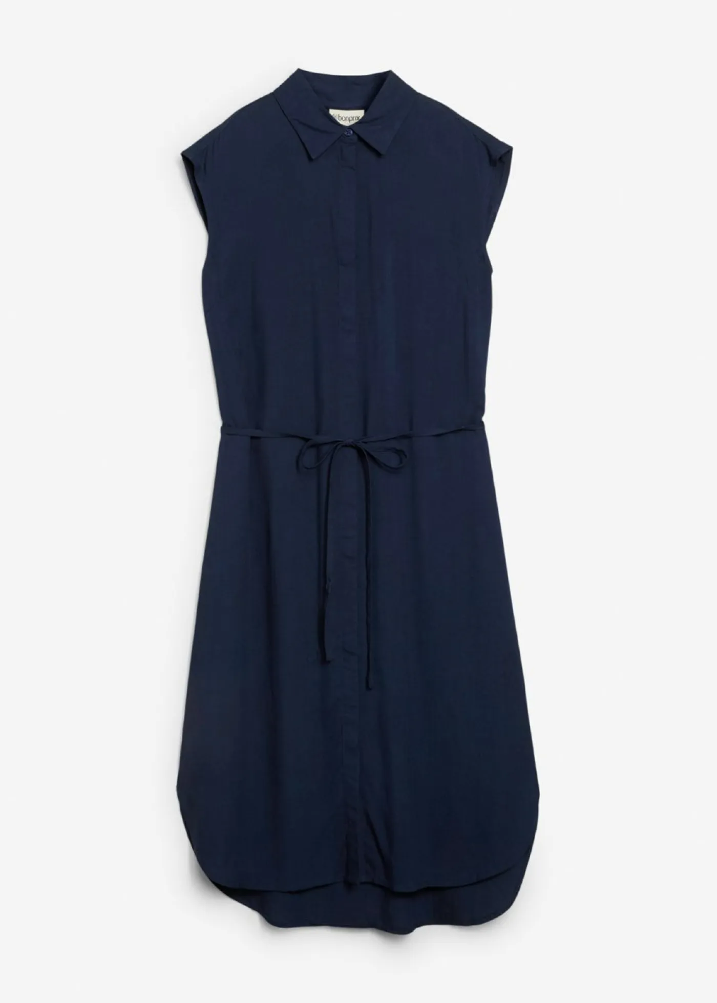 bonprix bonprix Vestidos>Vestido camisero de viscosa suave Azul marino