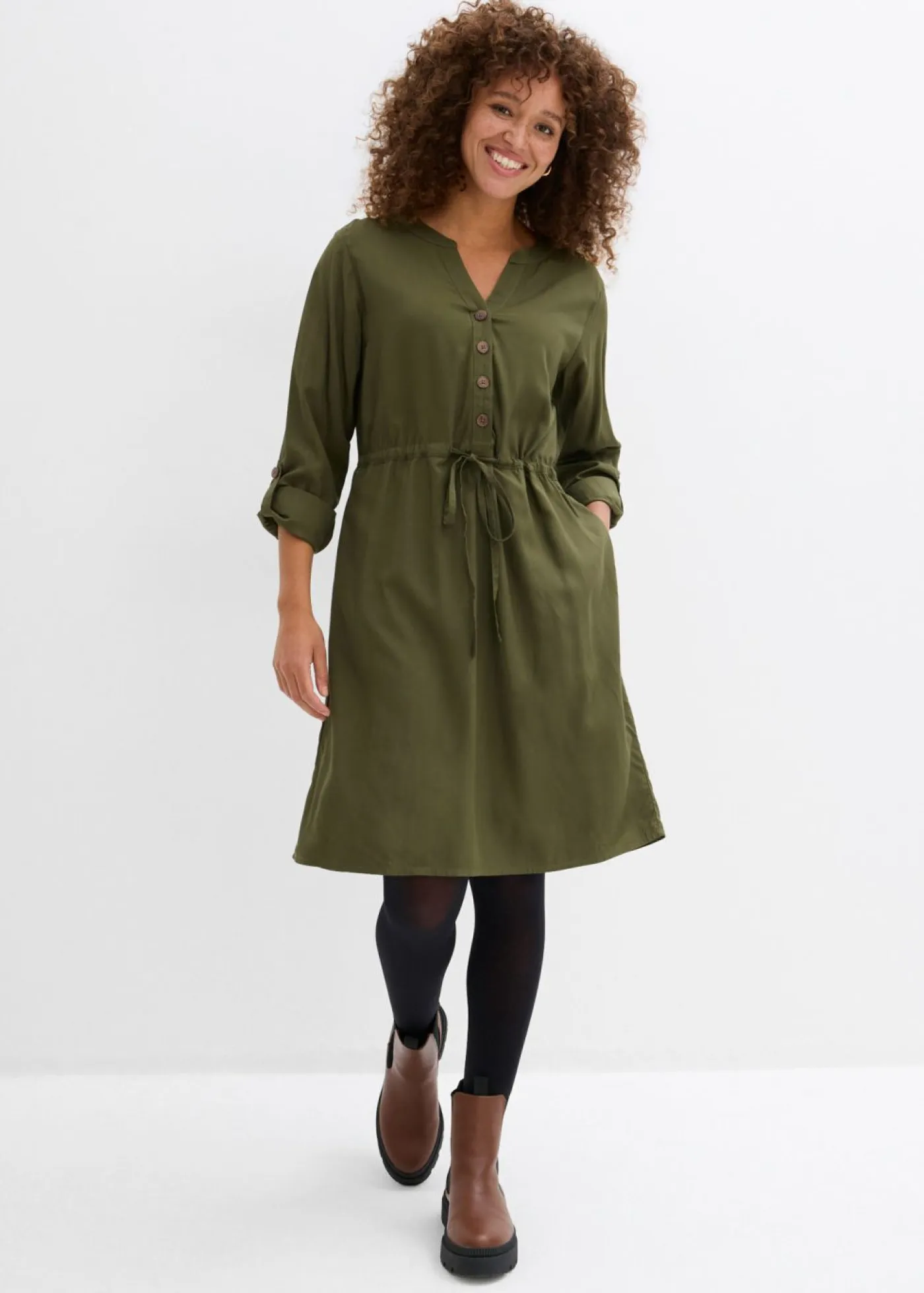 Mujer bonprix bonprix Vestido camisero de viscosa suave