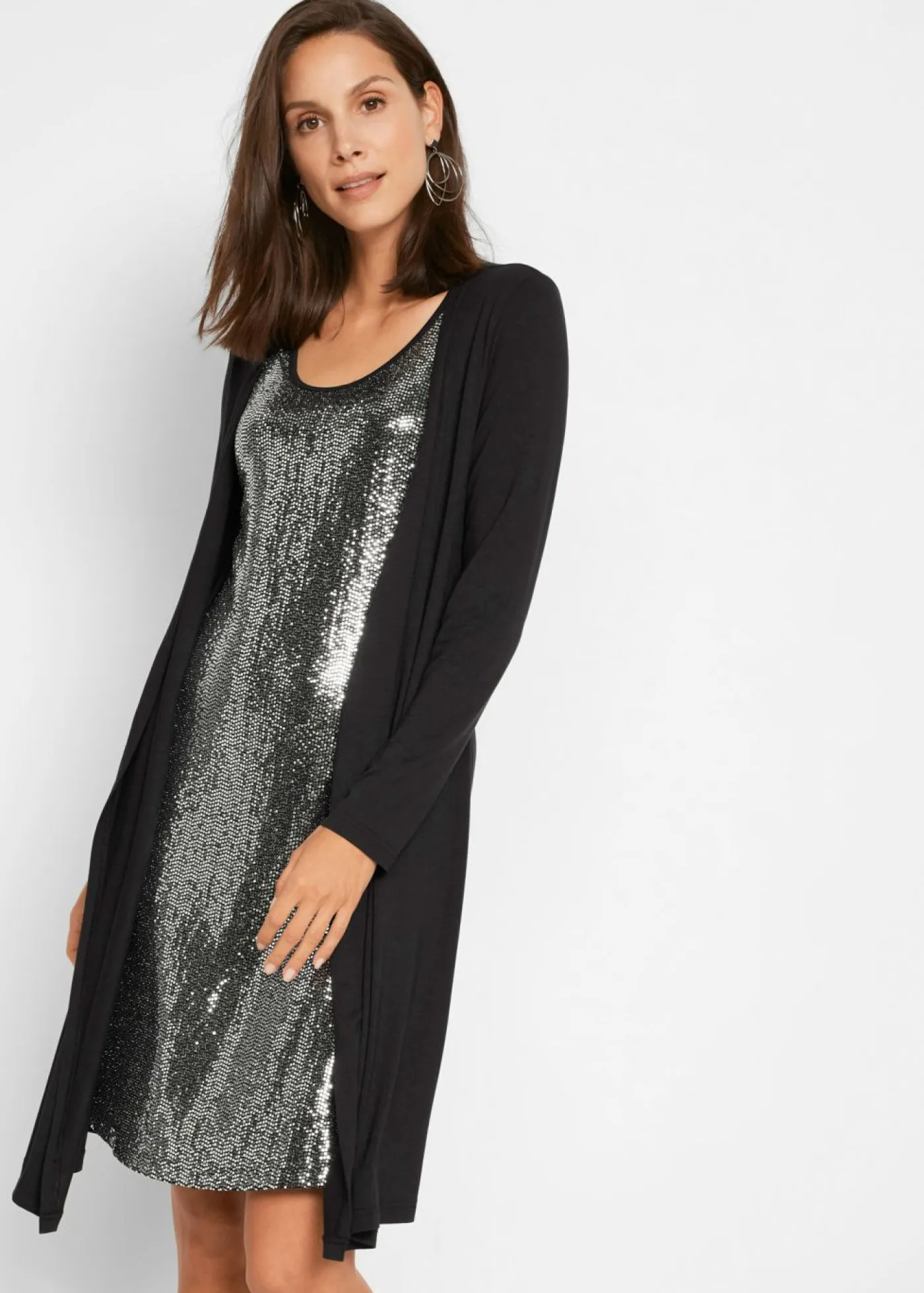 Mujer bonprix bonprix Vestido camisero de viscosa sostenible con aspecto doble