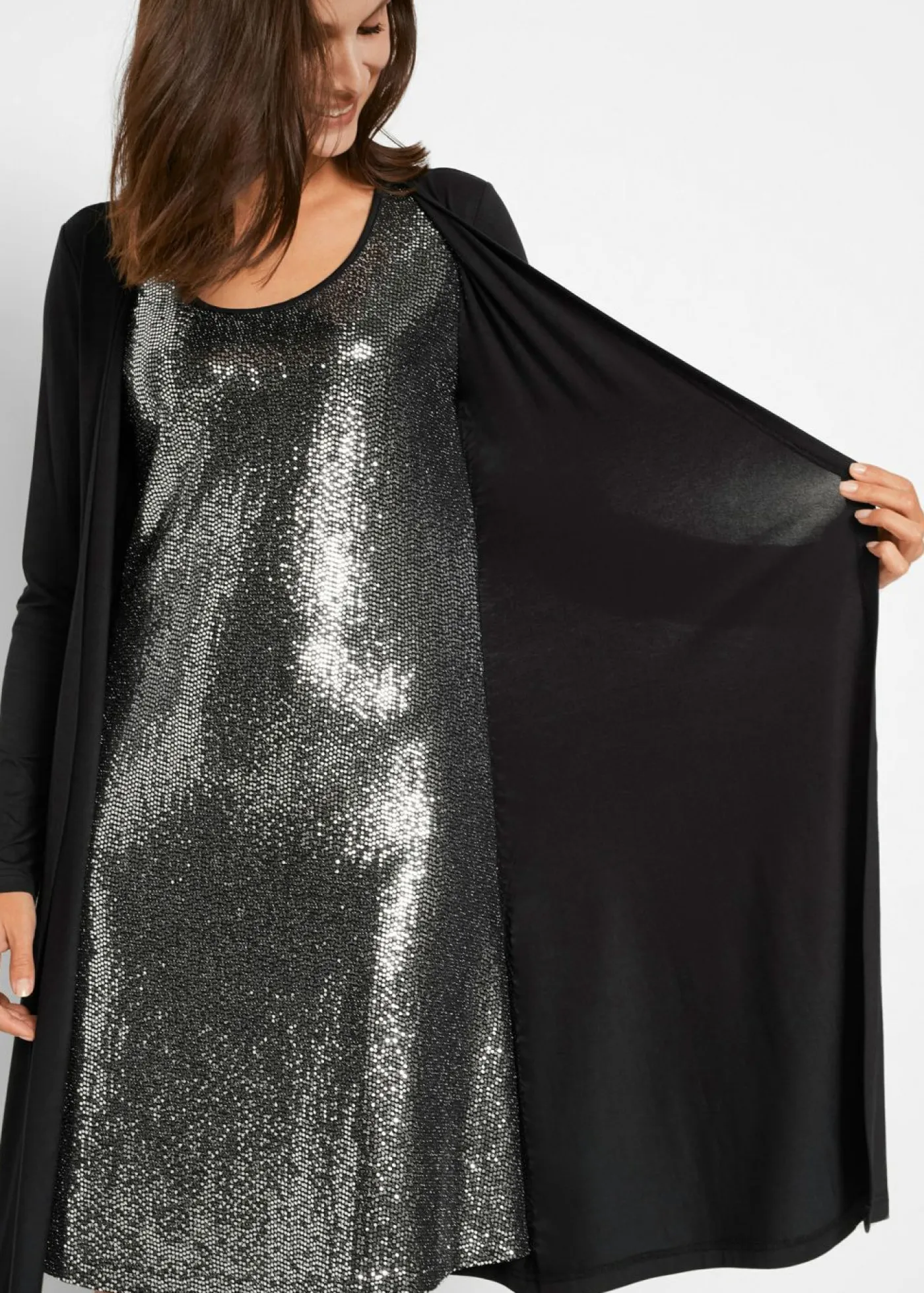 Mujer bonprix bonprix Vestido camisero de viscosa sostenible con aspecto doble