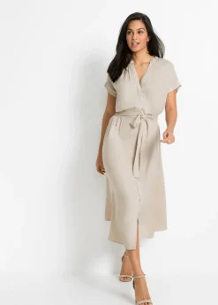 Mujer bonprix bonprix Vestido camisero de viscosa fluida