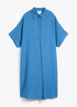bonprix bonprix Esenciales|Vestidos>Vestido camisero de viscosa fina azul provenzal