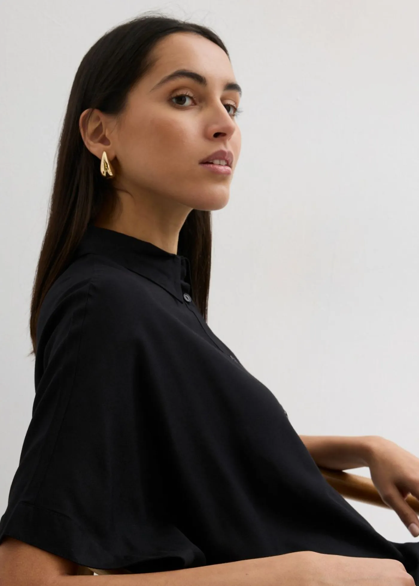 bonprix bonprix Esenciales|Vestidos>Vestido camisero de viscosa fina azul provenzal