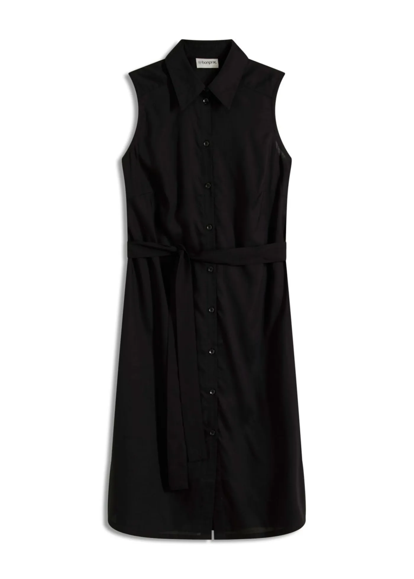 bonprix bonprix Vestidos>Vestido camisero de viscosa Negro