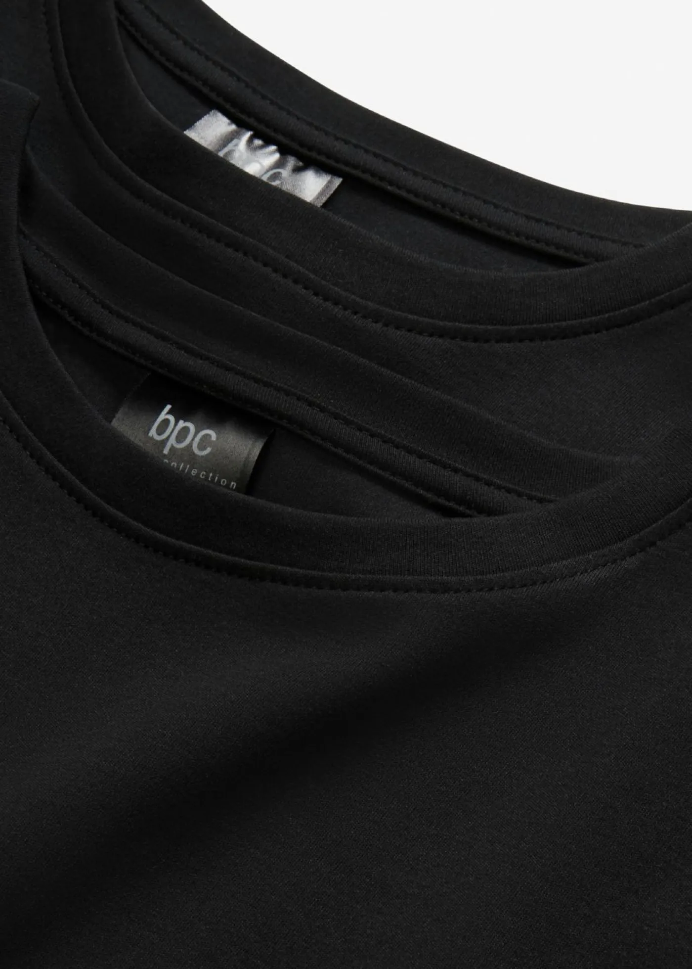 bonprix bonprix Básicos|Vestidos>Vestido camisero holgado de algodón puro (2 unidades) Negro