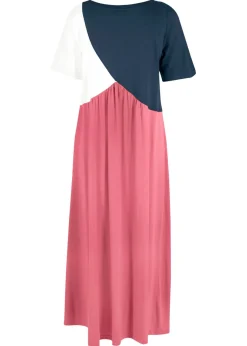 Mujer bonprix bonprix Vestido camisero largo y ancho en mezcla de algodón y viscosa